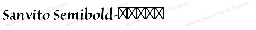 Sanvito Semibold字体转换